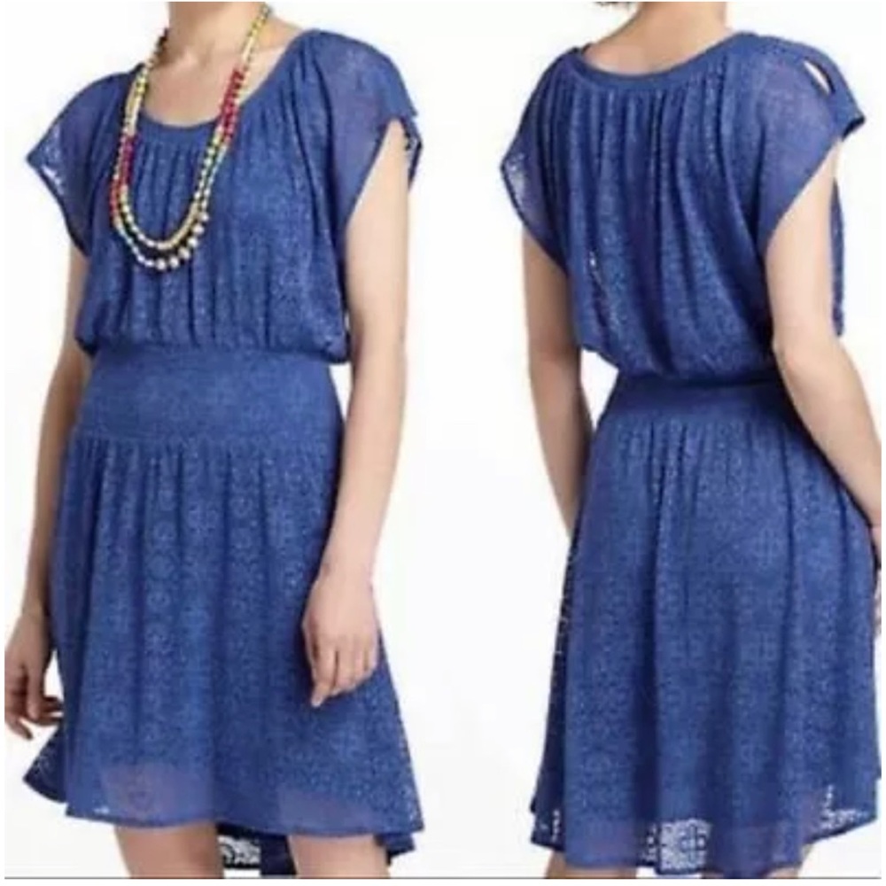 Anthropologie Leifnotes Lace flutter sleeve Dress